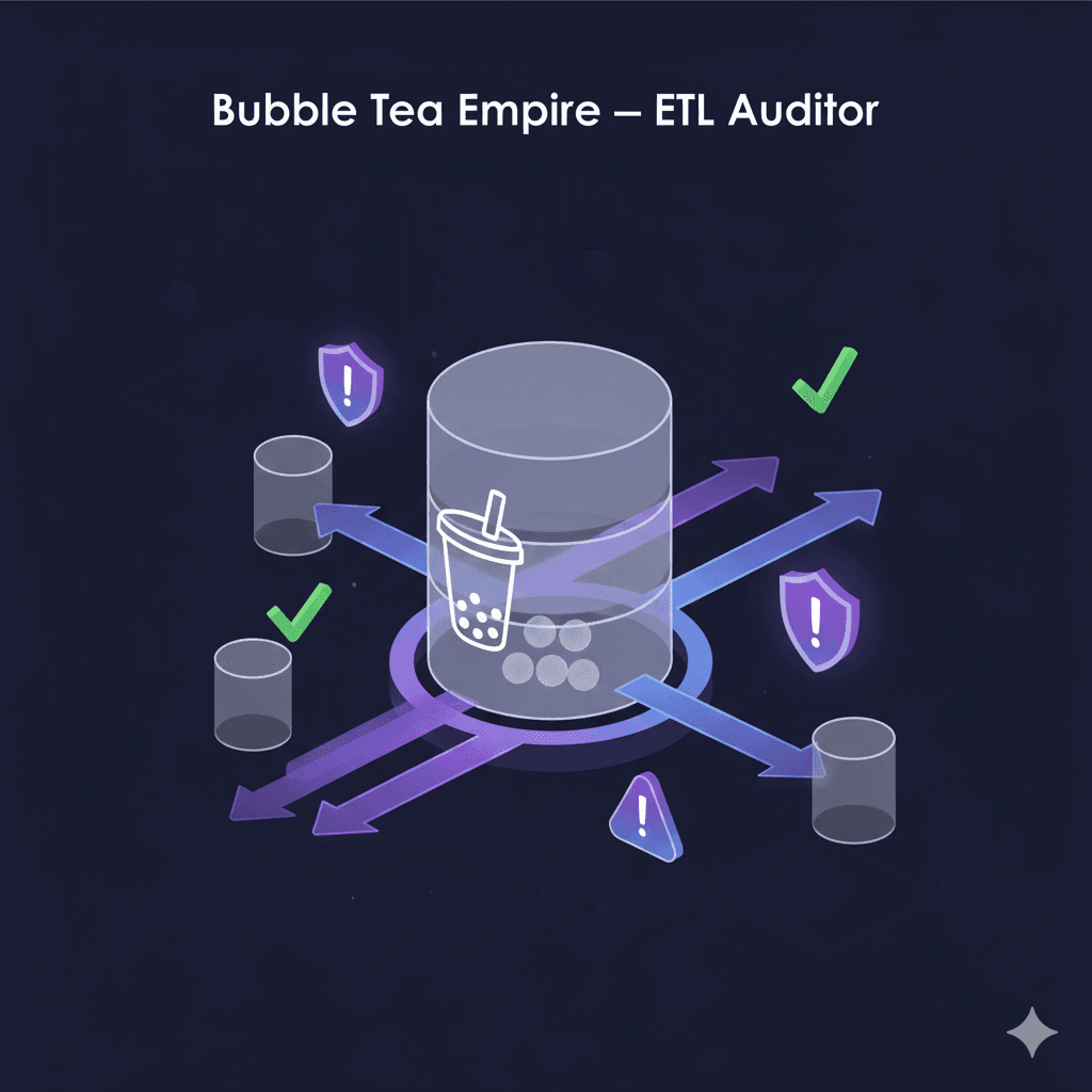 Bubble Tea Empire — ETL Auditor - DuckDB-based ETL pipeline with audit analytics and anomaly detection for business operations data quality assurance.