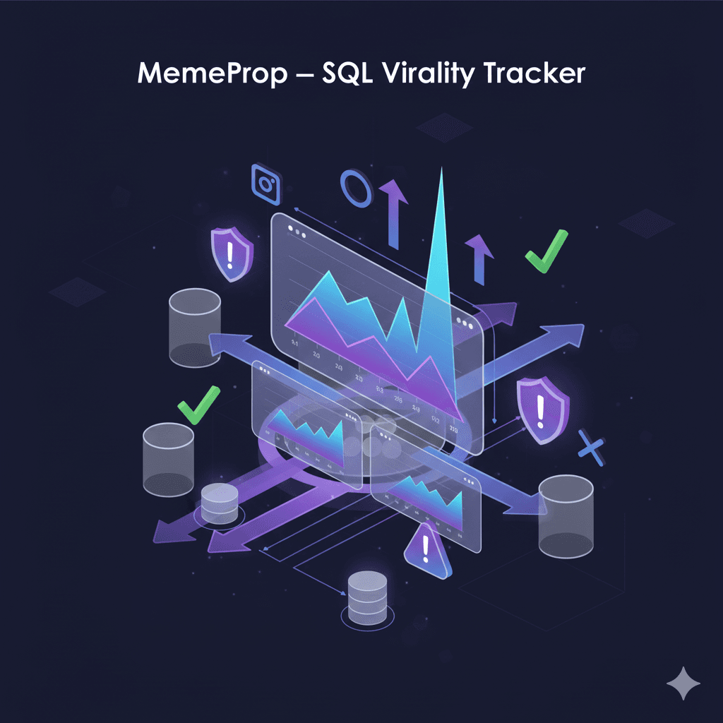 MemeProp — SQL Virality Tracker - DuckDB and SQL-based analytics platform for tracking viral content with cohort analysis and time-series analytics.